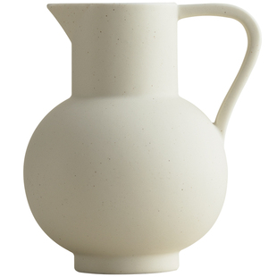 WENSHUO法式INS奶油提手花瓶大水壶插花客厅餐厅桌面摆件民宿装饰