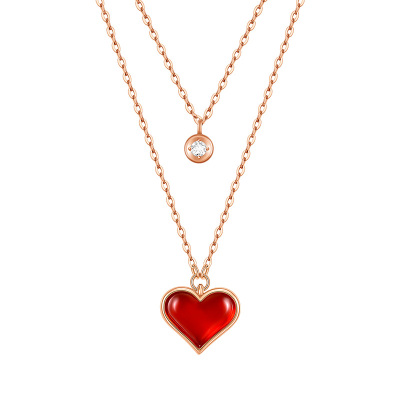 周大福ENZO18K金红玉髓项链