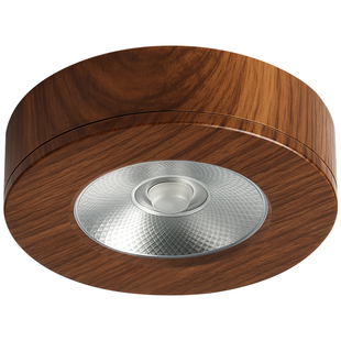 中古风明装超薄筒灯胡桃木色全光谱护眼防眩客厅走廊展柜衣柜射灯