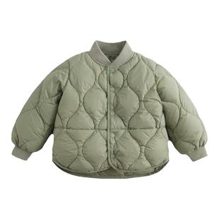 [三防]马克珍妮男女童户外棒球领超轻保暖羽绒服冬装新款240918