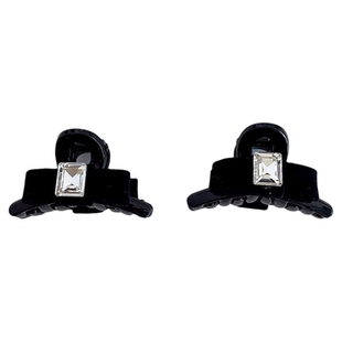 一对~精致立体丝绒蝴蝶结轻奢水钻小抓夹公主头发夹边夹侧边刘海