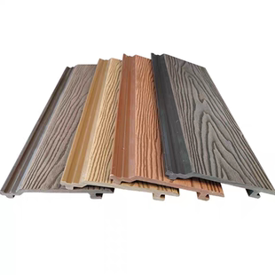 户外塑木墙板外墙挂板地板室外庭院花园阳台护栏木塑防水围栏平挂