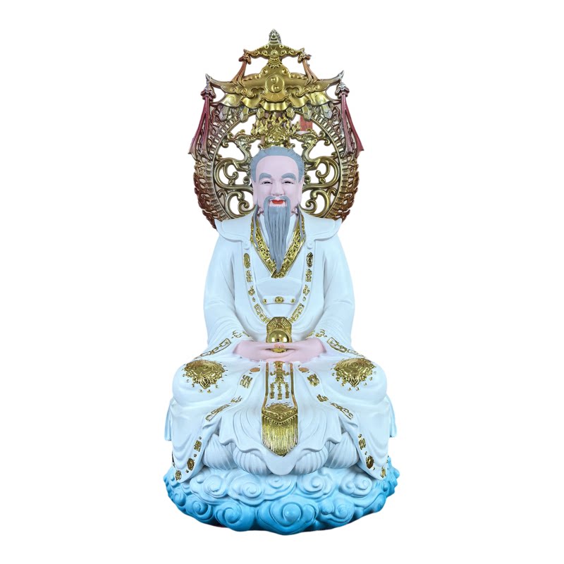三清祖师神像树脂佛像元始天尊灵宝天尊太上老君神像白衣三清神像