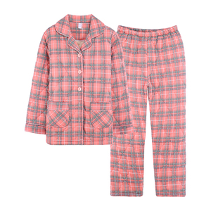 中老年妈妈加厚三层纯棉夹棉睡衣女套装秋冬季老人家居服中年冬款