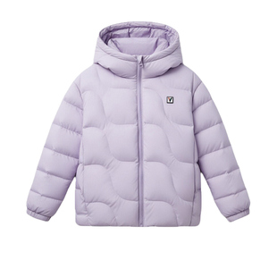 鸭鸭儿童羽绒服2025冬季新款大小童连帽立领时尚舒适鹅绒保暖外套