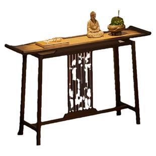 拓爵中式玄关桌置物台入户正对门条案高级复古端景柜非实木窄条桌