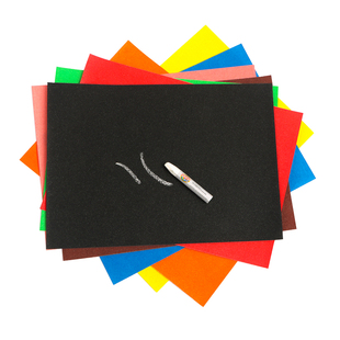 8K绘画彩砂纸儿童a4黑色磨砂纸4开8开16K彩色沙画美术画画沙画纸