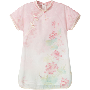 女童旗袍裙2025夏季新款儿童汉服中国风新中式古风连衣裙日常可穿