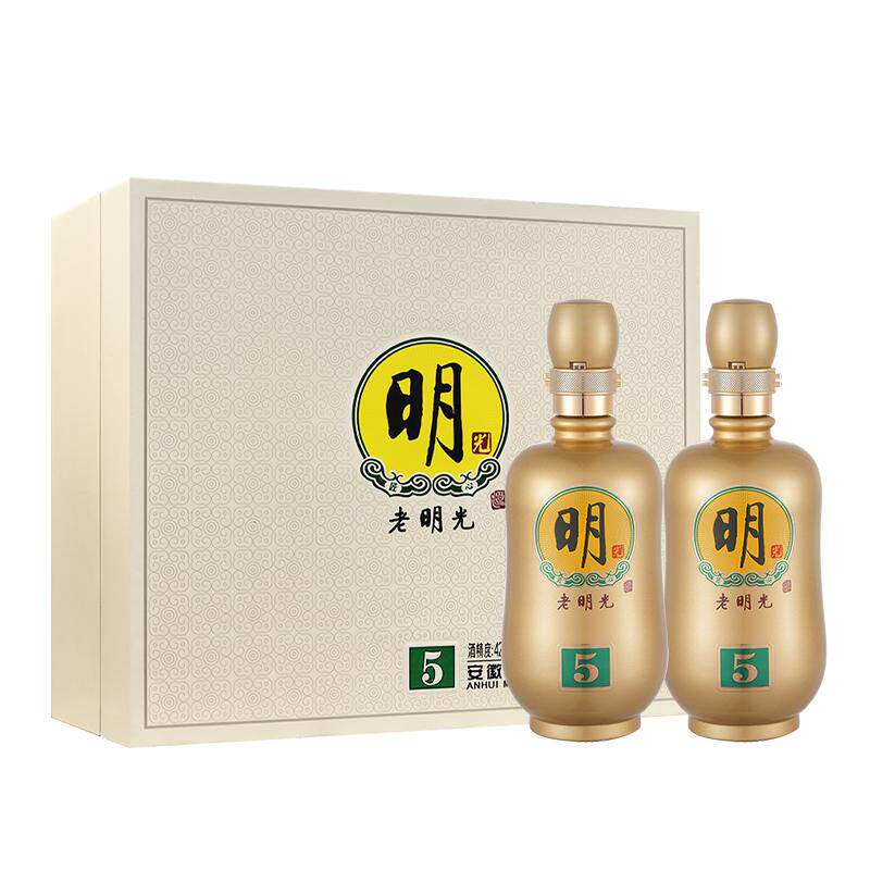 【酒厂直营】老明光特色42度450ml*2瓶装明5礼盒节日送礼白酒礼盒