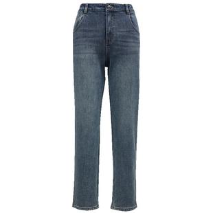 Vero Moda牛仔裤25春季新款加绒加厚高腰复古九分牛仔裤325149034