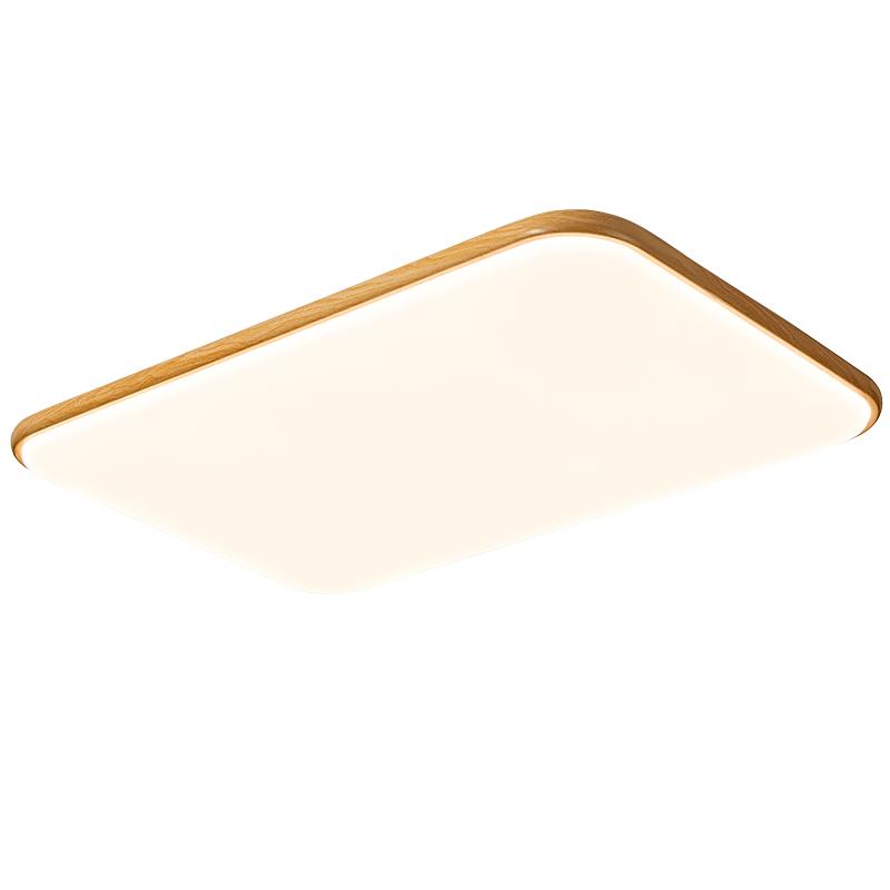 箭牌中古风客厅吸顶灯2025新款原木色大气客厅主灯卧室吸顶护眼灯