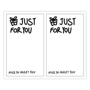 50贴/包简约长方形飞机盒封口贴高颜值感谢礼盒密封贴标签礼物包装装饰快递纸手提袋谢谢封条贴纸不干胶标签