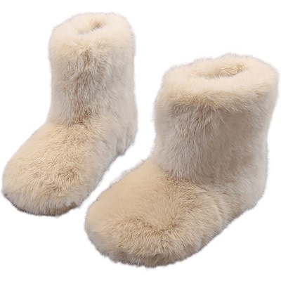 冬季新款加绒加厚保暖女童毛毛靴