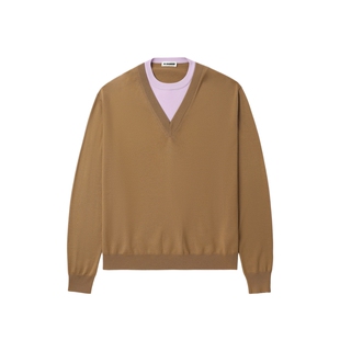 IT JIL SANDER男装假两件长袖上衣新款拼接拼色针织上衣GP0213MN