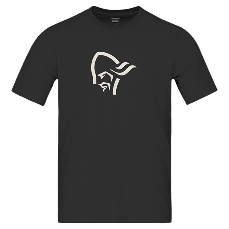 NORRONA老人头男/29 cotton viking户外休闲LOGO短袖T恤