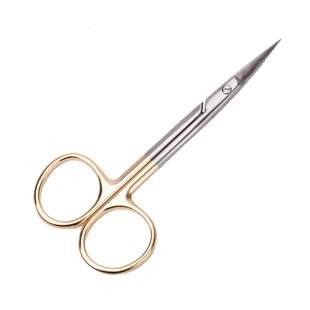 双眼皮埋线眼科剪刀不锈钢直尖弯头外科手术拆线剪金柄医用小剪刀