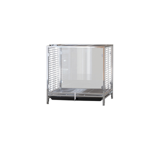 CAIYA304不锈钢双层鸟笼鹦鹉笼玄凤虎皮专用叠加方笼家用观赏别墅