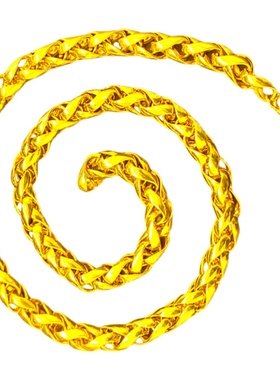 镀黄金项链男潮越南沙金马鞭链情侣款网红道具龙骨链子粗久不掉色