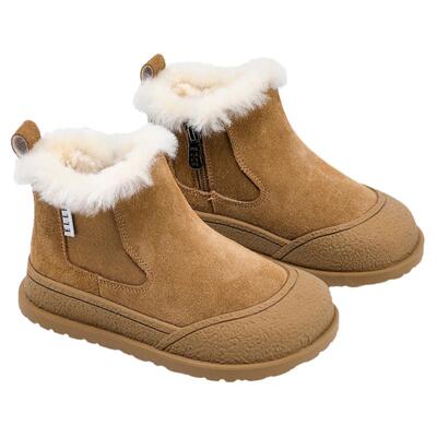 ELLEkids小女孩保暖雪地儿童棉鞋