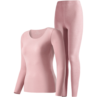 简云羊毛蚕丝德绒无痕保暖内衣女发热薄款加绒秋衣裤秋裤套装冬季