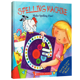 【中商童书】Spelling Machine 神奇拼词机 学乐 转盘拼词游戏 亲子互动 英文原版 玩具书 获奖教辅玩具书 英语启蒙学习 3-8?