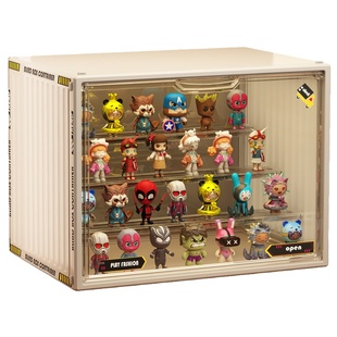 盲盒手办收纳盒亚克力展示盒防尘泡泡玛特乐高积木展示架子储物柜
