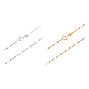 钛钢项链可穿珠素链不掉色简约细款黄金色替换蛇骨锁骨链叠戴女款