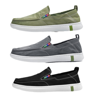 卡帝乐鳄鱼男鞋春秋季新款帆布鞋轻便懒人一脚蹬休闲鞋老北京布鞋