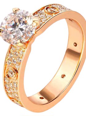 VISING莫桑钻戒指1.2克拉莫桑满天星鸽子蛋钻戒婚戒指S925银镀金
