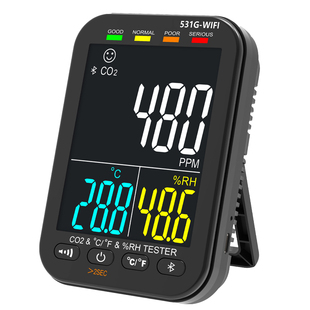 CO2气体探测仪温湿度计数显WIFI连接手机APP二氧化碳检测仪