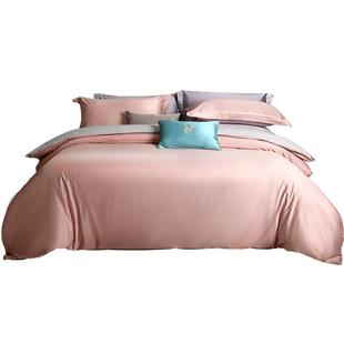 黛富妮进口100支匹马棉四件套贡缎床上用品被套轻奢高级纯棉套件