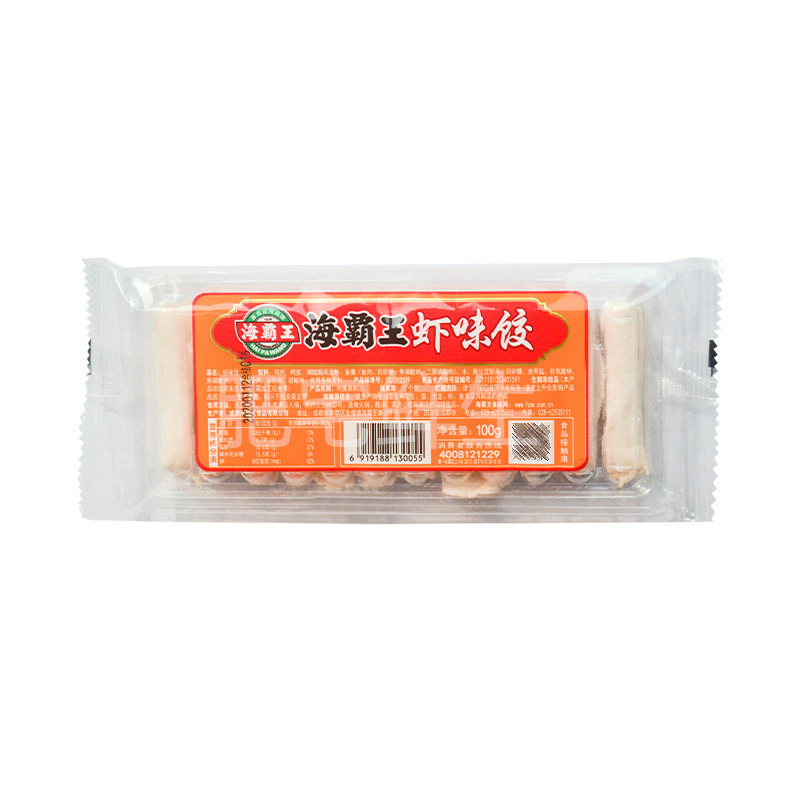 海霸王虾味饺100g*8盒 简装版四川火锅冒菜麻辣烫冷冻虾味饺顺丰