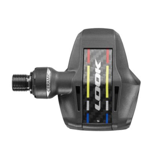 新款法国LOOK KEO公路车自行车脚踏碳纤维超轻锁踏钛合金轴承咖灰