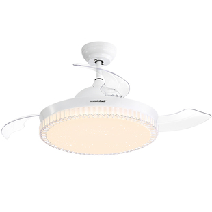 永怡御风2025新款隐形风扇灯餐厅卧室奶油风灯扇一体变频吊扇灯