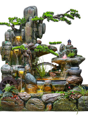 大型落地假山流水庭院造景