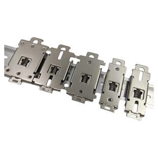 华企铭通DIN35mm导轨安装支架固态继电器散热底座DIN镀镍导轨卡扣