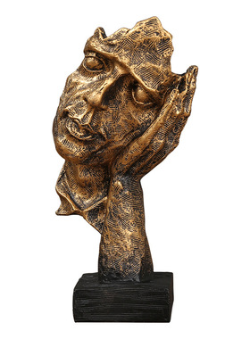 现代轻奢艺术摆件大全客厅书房电视柜办公室桌面装饰品树脂工艺品