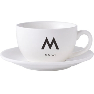 Mstand纯白创意简约咖啡杯碟套装陶瓷杯子餐具家用咖啡杯门店款