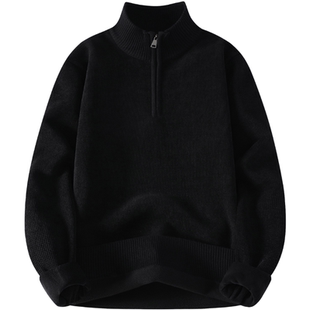 班尼路S&K系列半拉链立领毛衣男秋冬款百搭休闲保暖针织衫上衣YS