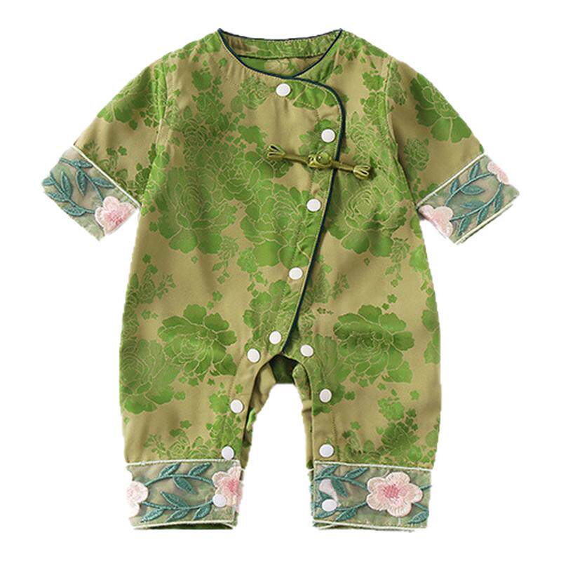 婴儿单层战袍爬服连体衣服