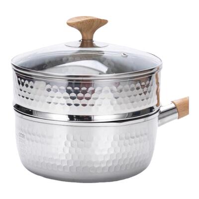 神田日本奶锅泡面锅无涂层不锈钢