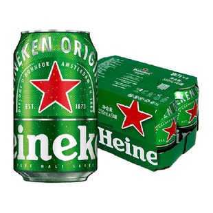 下拉详情享优惠 Heineken/喜力经典啤酒330ml*6罐分享装 全麦精酿