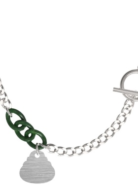 国潮手工雕刻玉石连环佛吊坠项链