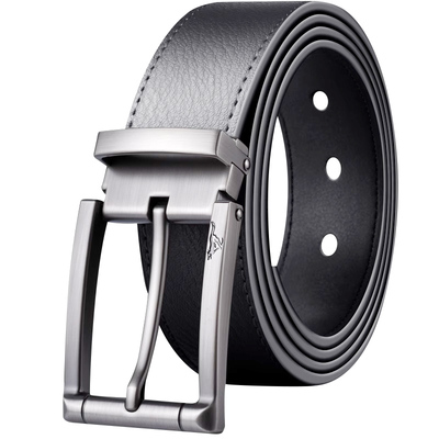 七匹狼男士休闲真皮针扣皮带