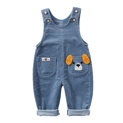 纯棉灯芯绒背带裤可开裆柔软亲肤