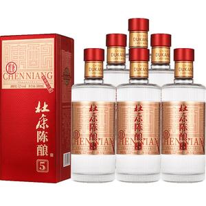 杜康陈酿5白酒52度浓香型纯粮食酿造高度酒水500ml*6瓶整箱装自饮