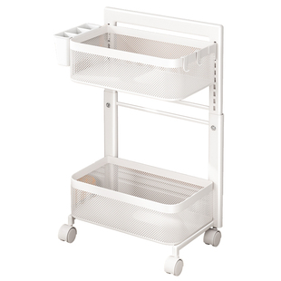 书桌下书包置物架落地书架书本收纳架桌旁学生办公室可移动收纳筐