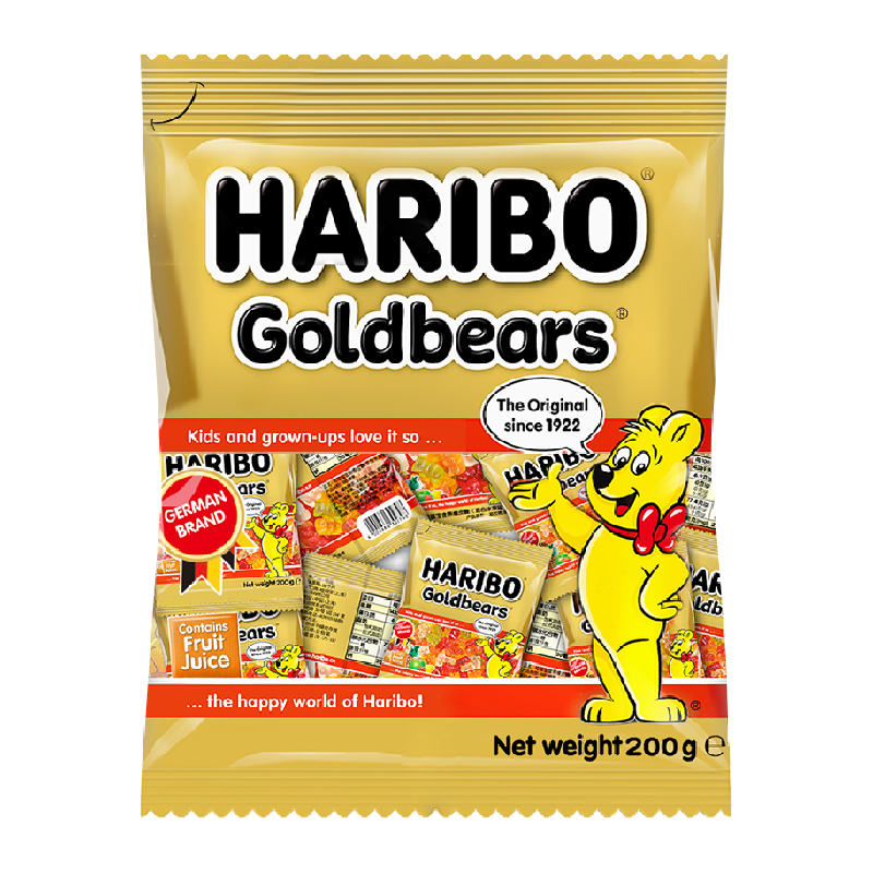 Haribo哈瑞宝小熊橡皮糖水果糖qq糖软糖小袋分享装儿童糖果零食批