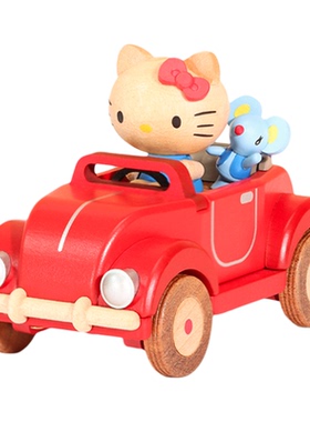 森活木趣HelloKitty八音盒木质音乐盒可旋转婚礼新婚结婚生日礼物