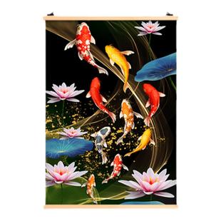 竖款电表箱遮挡画免打孔配电箱客厅餐厅电源开关盒简约布艺装饰画